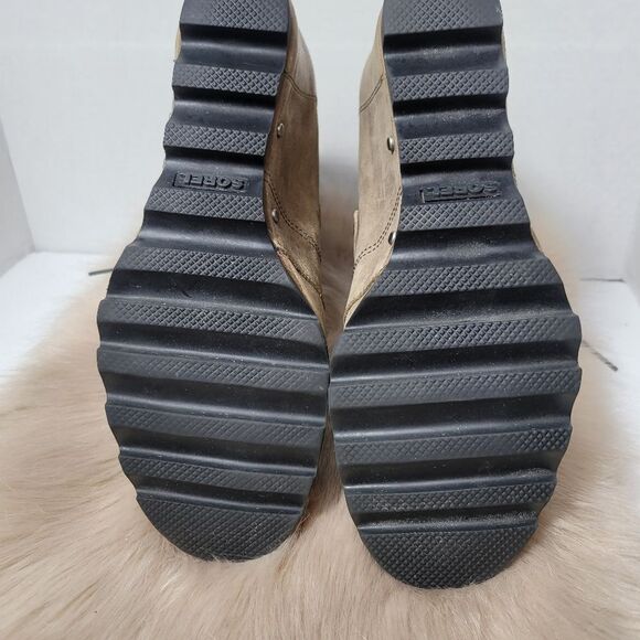 Sorel Women's NL2132 Brown Leather Joan of Arctic Wedge Waterproof Boots 8.5 - Picture 8 of 8